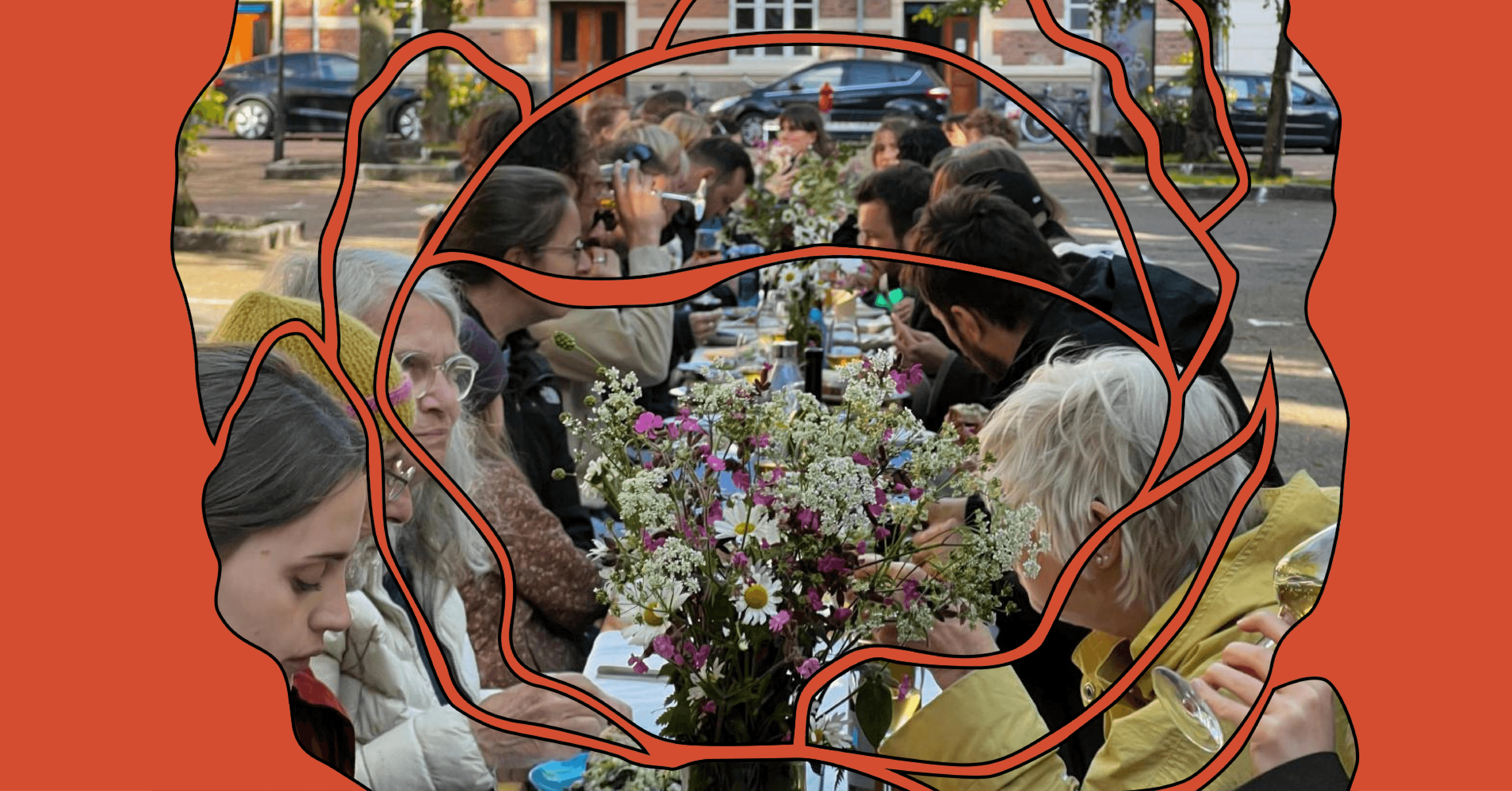 Langbordsmiddag i baggården X Stedet