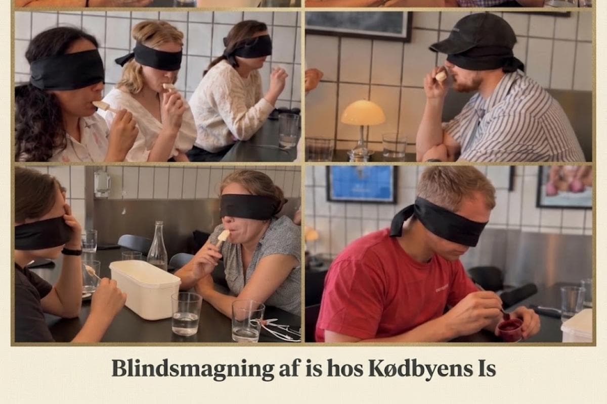 Blindsmagning af is hos Kødbyens Is