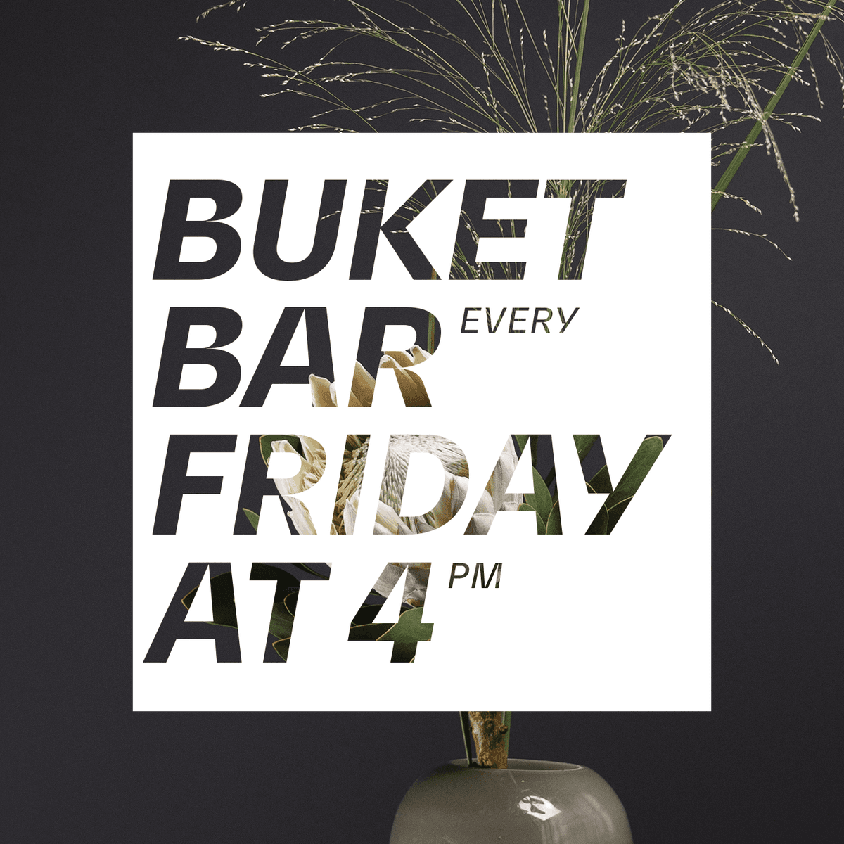 Bouquet Bar – Create a bouquet and enjoy a glass of bubbles