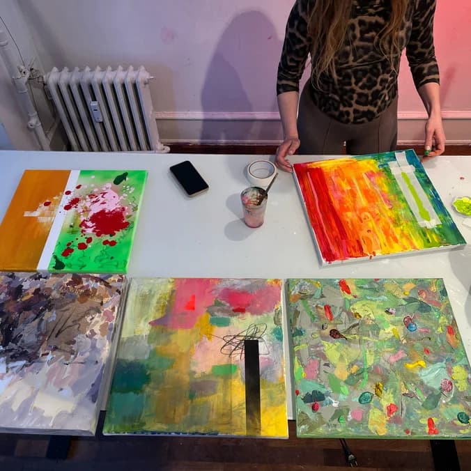 Action painting and cocktails