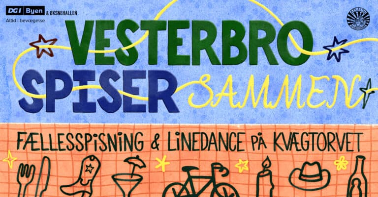 Vesterbro spiser sammen – Fællesspisning og linedance på Kvægtorvet