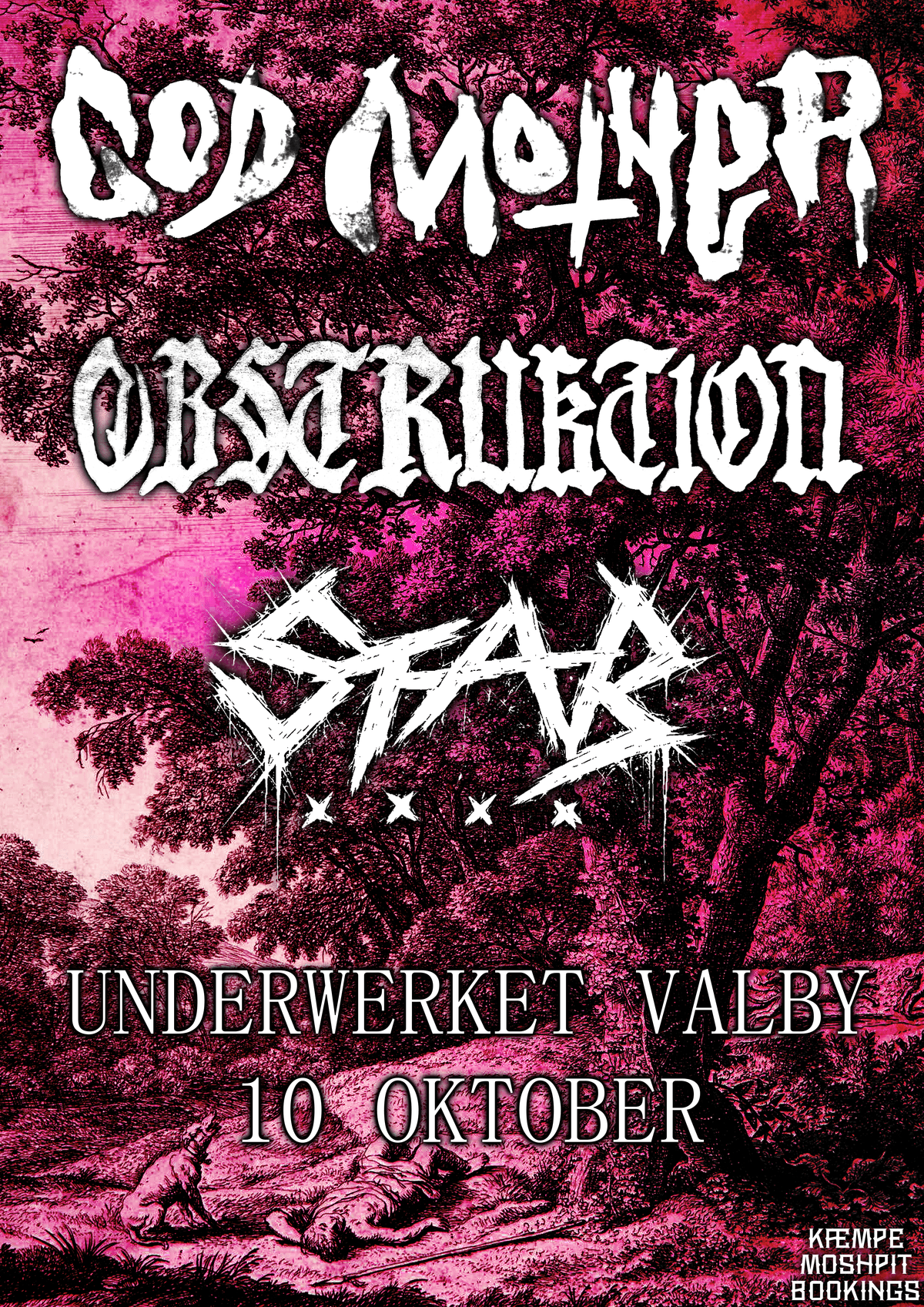 GOD MOTHER (SE) – OBSTRUKTION (SE) – S.T.A.B // KÆMPE MOSHPIT VOL. 10