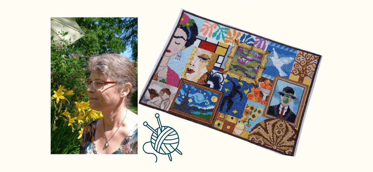 Mosaic Embroidery with Cross Stitch