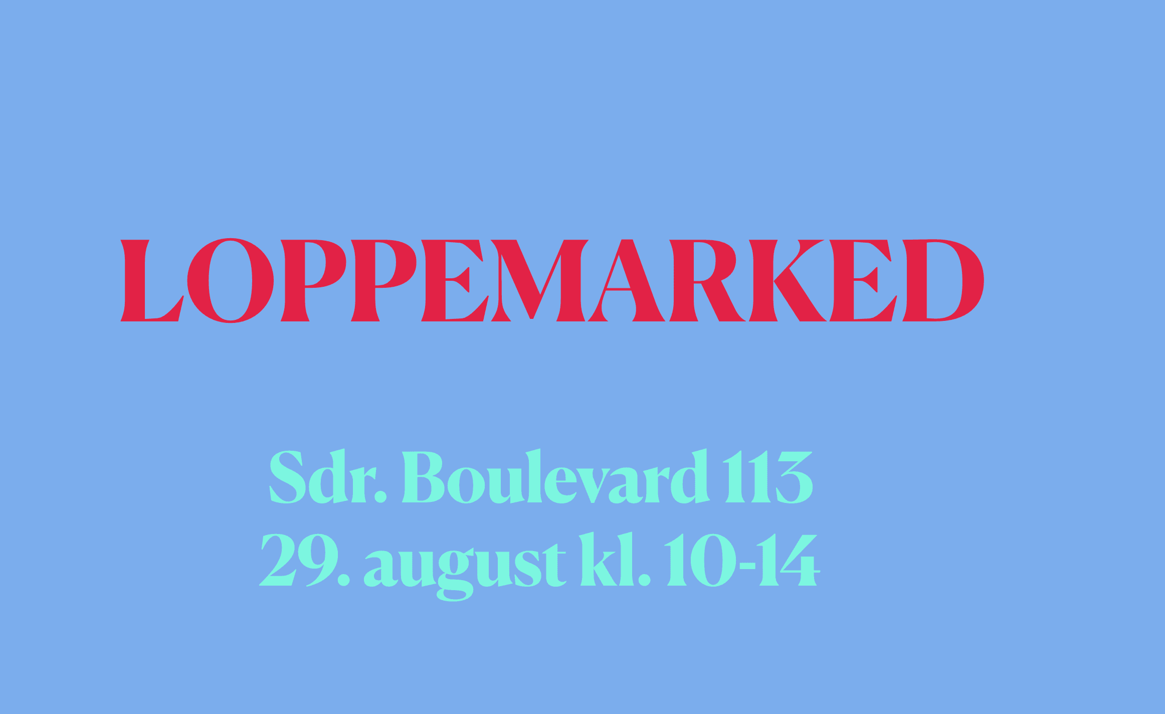 Naboloppemarked på Sdr. Boulevard