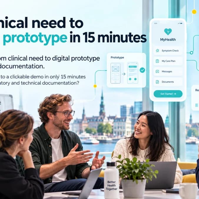 From clinical need to software prototype in 15 minutes